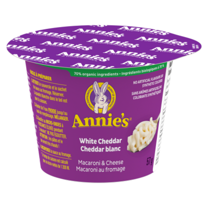 Annie's Coupe de macaroni au fromage et au cheddar blanc / 57g