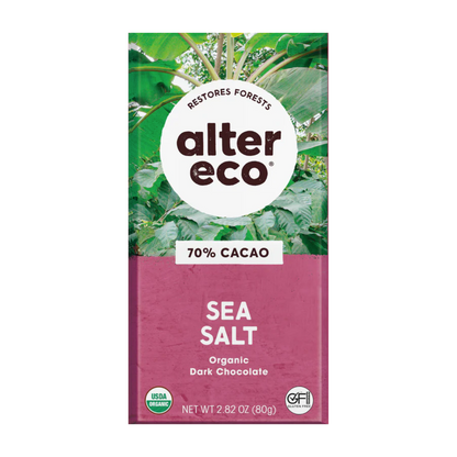 Alter Eco Sea Salt 70% Dark Chocolate / 80g