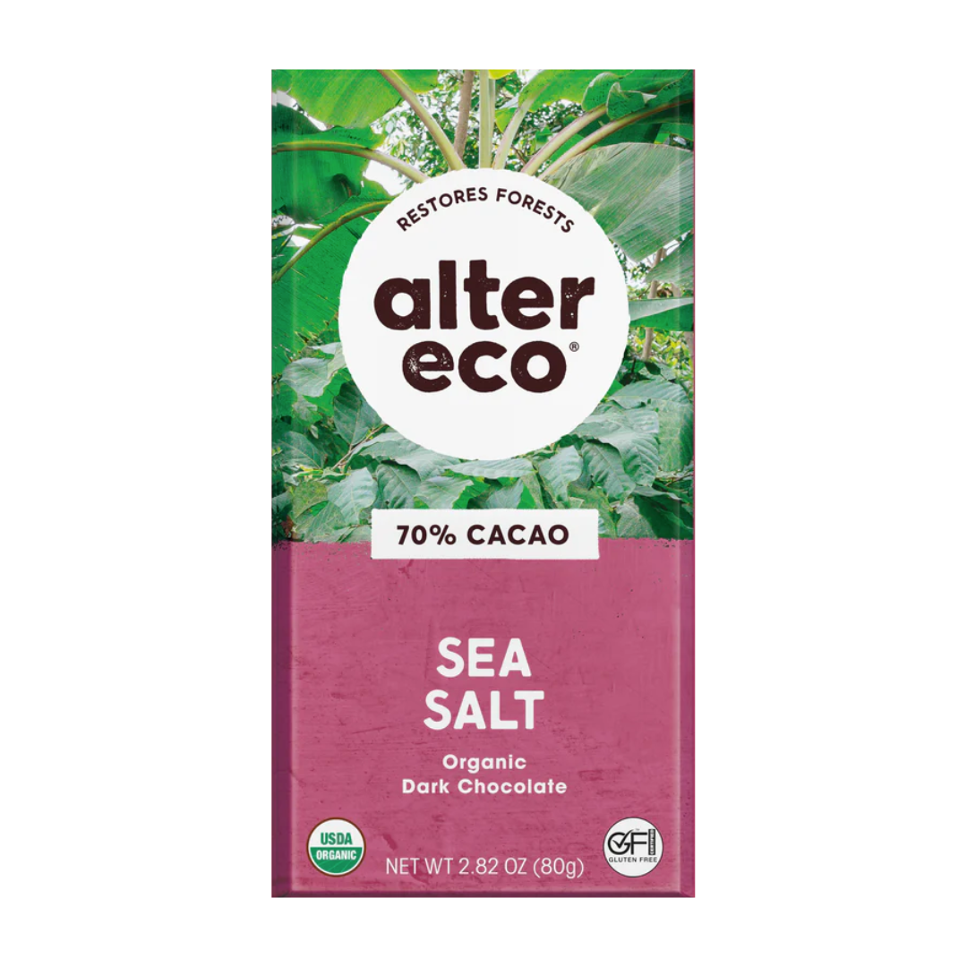 Alter Eco Sea Salt 70% Dark Chocolate / 80g