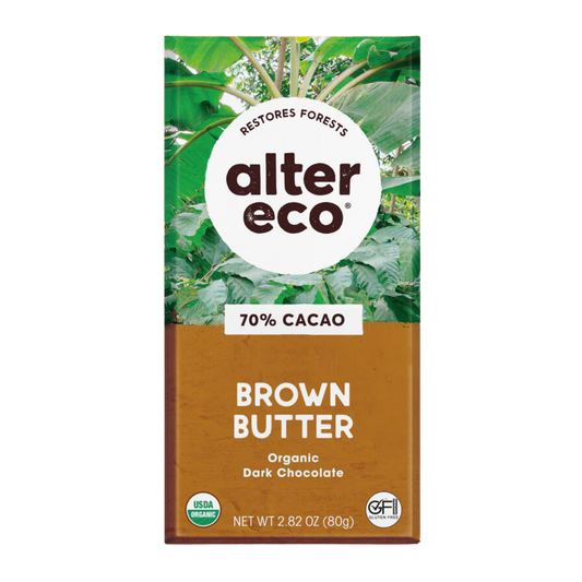 Alter Eco Chocolat Noir 70% au Beurre Brun/ 80g