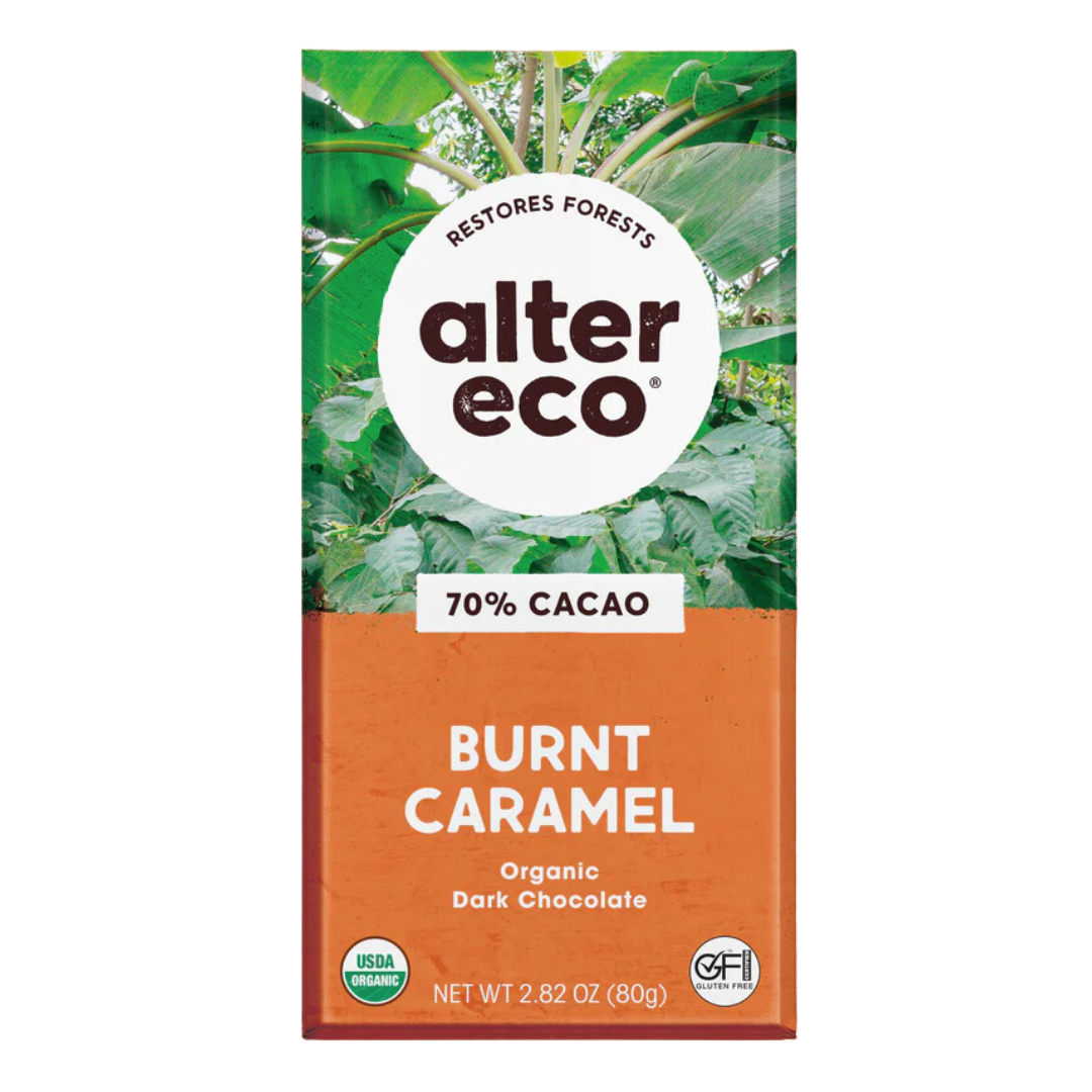 Alter Eco Burnt Caramel 70% Dark Chocolate / 80g