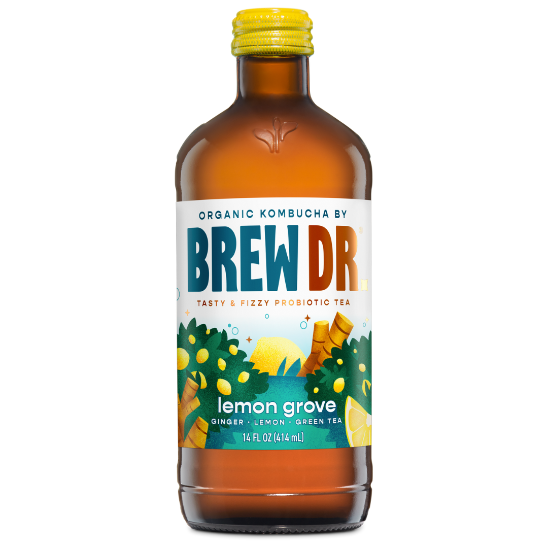 Brew Dr Lemon Ginger Kombucha / 414ml