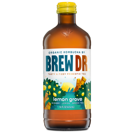 Brew Dr Lemon Ginger Kombucha / 414ml