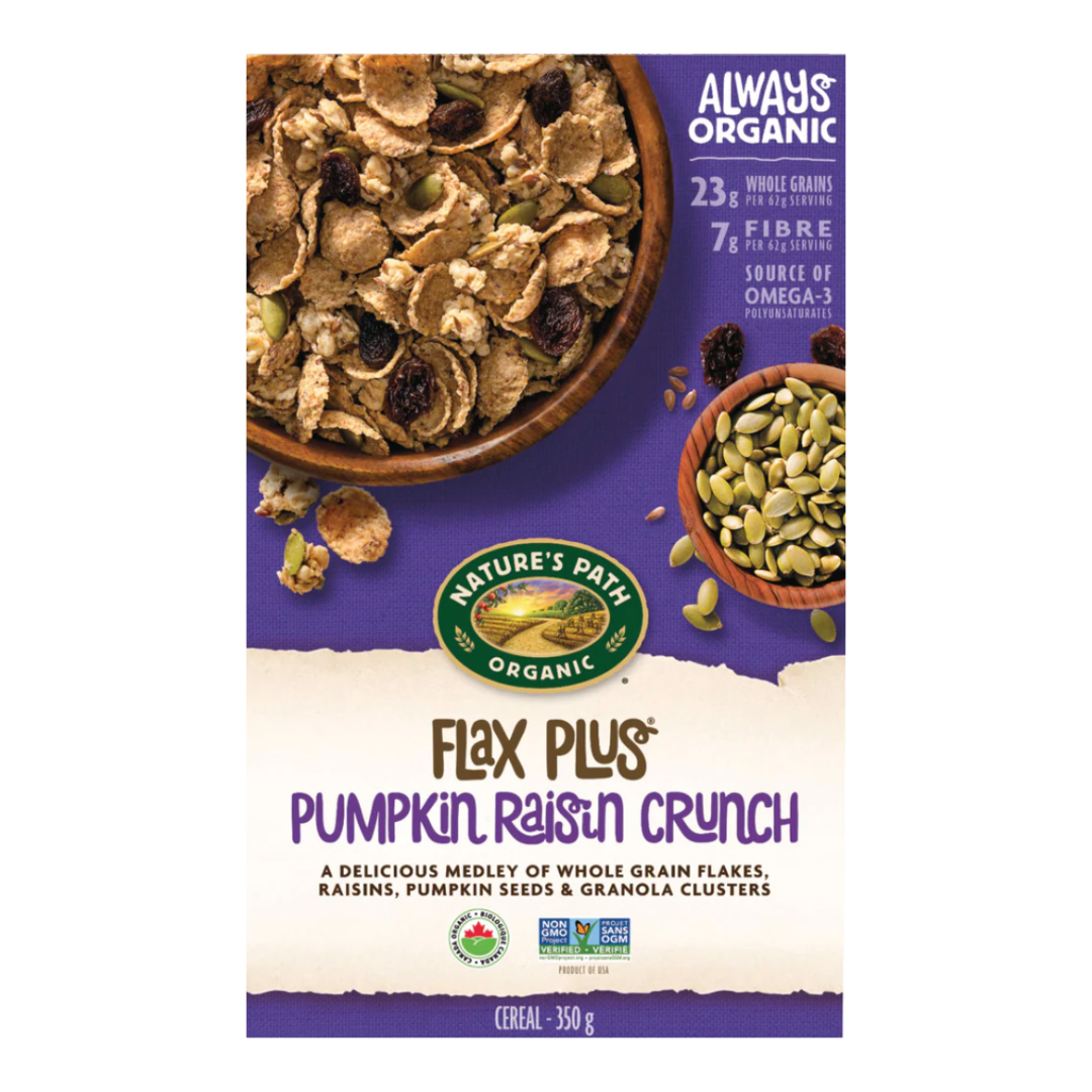 Nature's Path Flax Plus Pumpkin Raisin Crunch Cereal / 350g