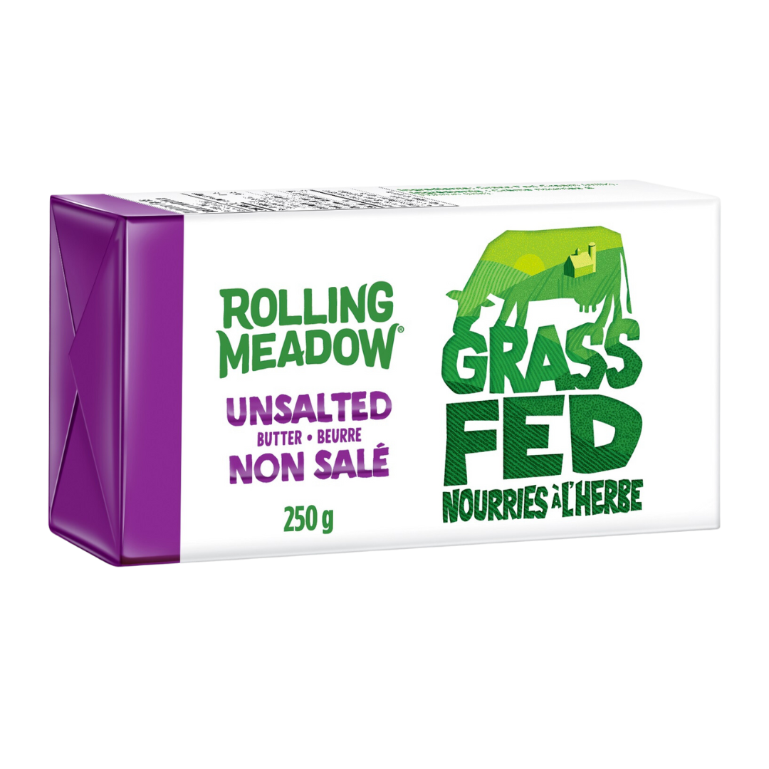 Rolling Meadow Unsalted Grass Fed Butter / 250g