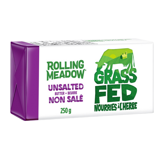 Rolling Meadow Unsalted Grass Fed Butter / 250g