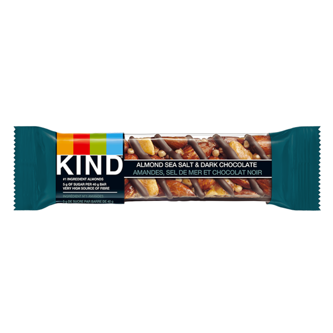 Kind Barre de chocolat noir aux noix et sel marin / 40g