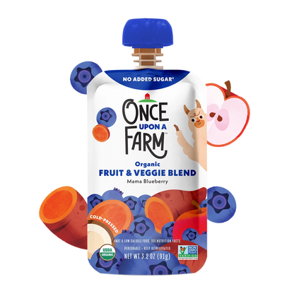 Once Upon A Farm Pochette de Pomme, Patate Douce, Bleuet et Noix De Coco / 85ml