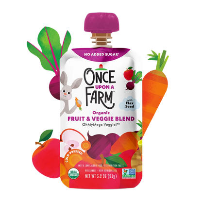 Once Upon A Farm Apple Carrot Beet With Ginger Flax Pouch / 85ml