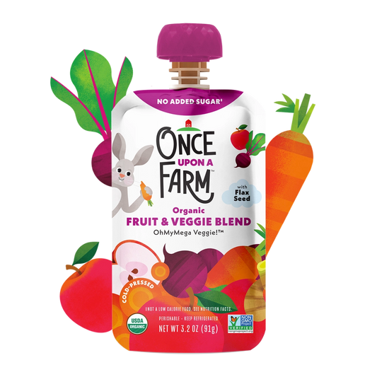 Once Upon A Farm Apple Carrot Beet With Ginger Flax Pouch / 85ml