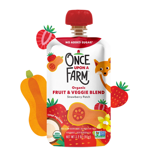 Once Upon A Farm Strawberry Squash Coconut With Date Pouch / 85ml