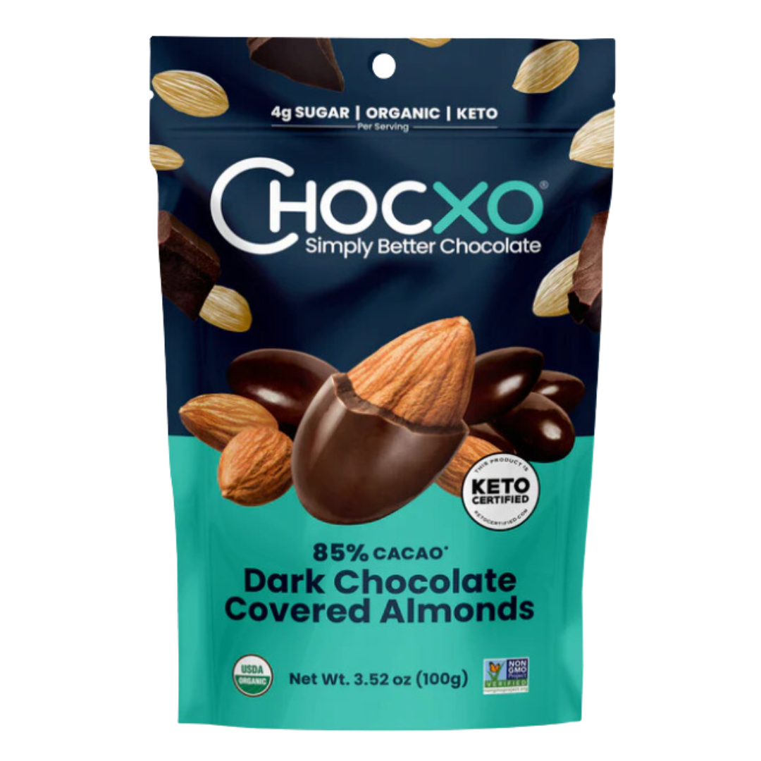 Chocxo Dark Chocolate Covered Almonds / 100g
