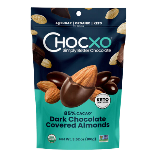 Chocxo Amandes enrobées de chocolat noir / 100g