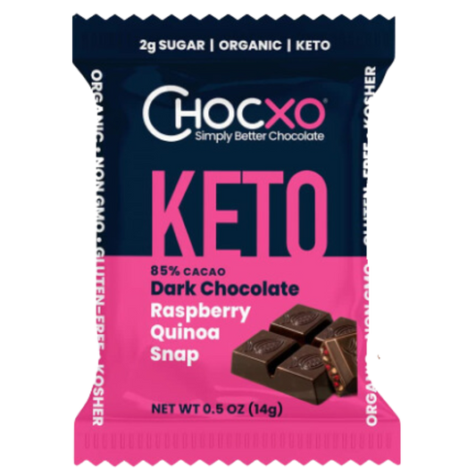 Chocxo Dark Chocolate Raspberry Quinoa Snaps Unit / 14g