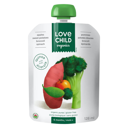 Love Child Apple Sweet Potato Broccoli Spinach Pouch / 128ml