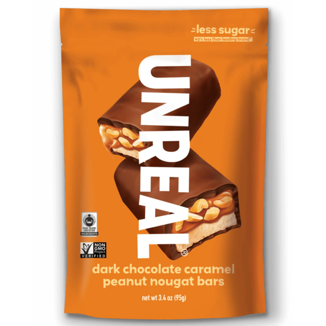 Unreal Dark Chocolate Caramel Peanut Butter Nougat Bar Bag / 94g