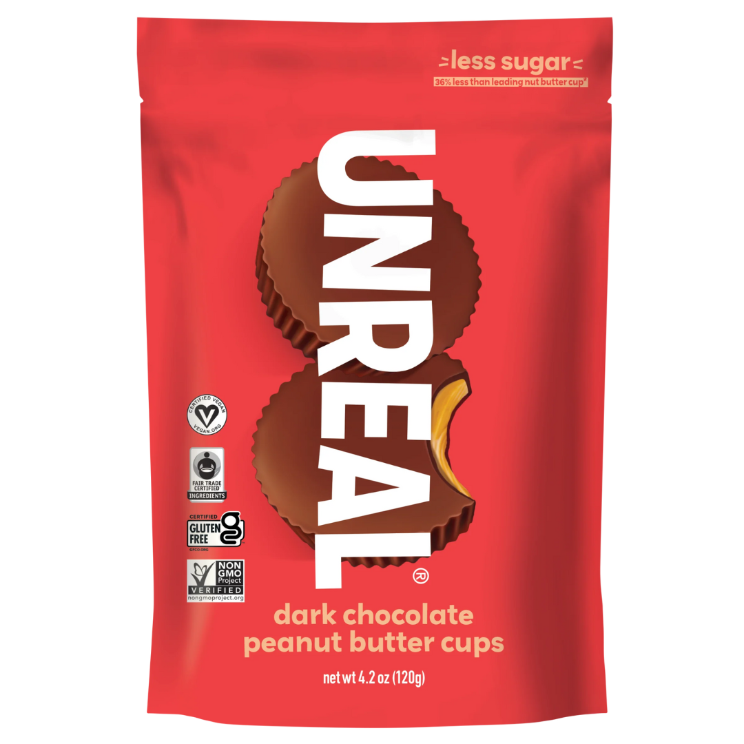 Unreal Dark Chocolate Peanut Butter Cups Bag / 120g