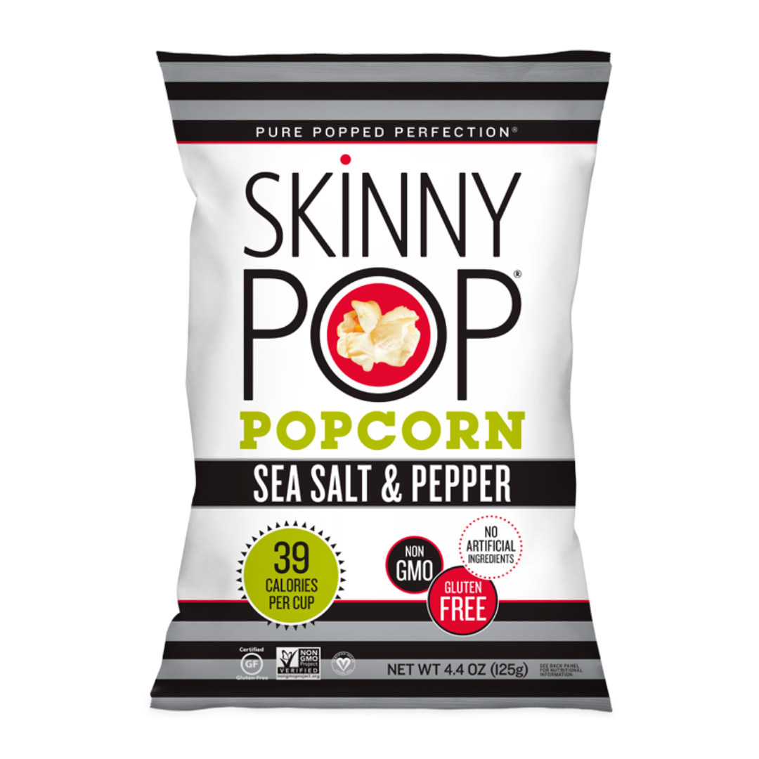 Skinny Pop Maïs soufflé au sel de mer et au poivre noir / 125g