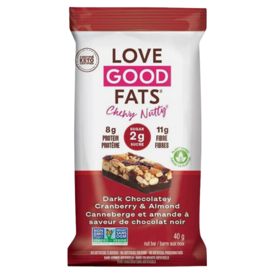 Love Good Fats Chewy Nutty Dark Choc Cranberry Almond/40g